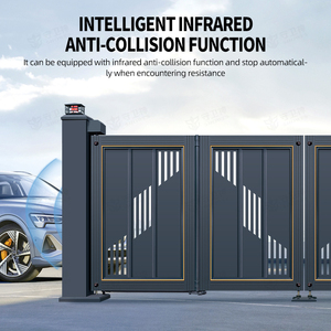 Modern kapı çit tasarımı güvenlik giriş otomatik katlanır kapı açık alüminyum kapı - Product Image 2