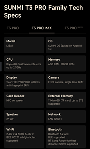 SUNMI T3 PRO MAX Desktop Touch <span class=keywords><strong>Restaurant</strong></span> 15.6 pouces Caisse enregistreuse Pos Systems Machine Points personnalisés Pos - Product Image 6
