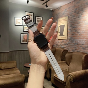 <span class=keywords><strong>Bracelet</strong></span> en nylon avec <span class=keywords><strong>bracelet</strong></span> en <span class=keywords><strong>cuir</strong></span> pour <span class=keywords><strong>Apple</strong></span> <span class=keywords><strong>Watch</strong></span> 44mm <span class=keywords><strong>40mm</strong></span> 42mm Smartwatch Accessoires <span class=keywords><strong>Bracelet</strong></span> IWatch Serie 3 4 5 6 <span class=keywords><strong>Se</strong></span> 7 41mm/45mm - Product Image 2