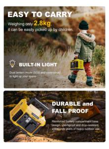 Centrale elettrica mobile portatile 300W LFP batteria 231Wh banca di energia elettrica portatile per viaggi in campeggio - Product Image 2