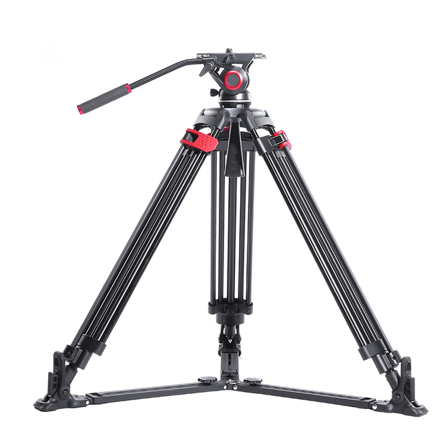 TL MEDIA TP605G Ground Spreader Payload 10KGS Professional Camera Tripod with Fluid Head for Studios