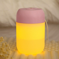300ml H2O mignon petite lumière LED ultrasonique USB diffuseur d'arôme de bureau 2 Modes humidificateur d'air pour chambre voiture