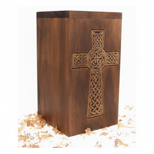 Urnas de cremación de madera hechas a mano modernas, urnas funerarias decorativas para hombres y mujeres a bajo precio - Product Image 1