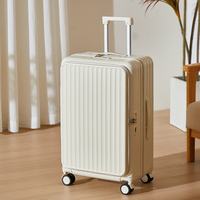 Ensemble de 3 valises de voyage extensibles, légères et résistantes à l'eau, avec roulettes silencieuses à 360° et système à ressorts
