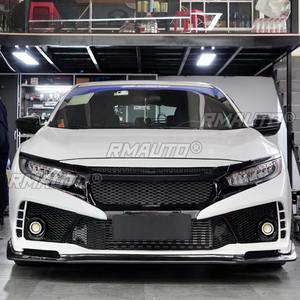 <b>Car</b> Front Bumper Lip Splitter <b>Diffuser</b> Spoiler Guard Body Kit <b>For</b> Honda Civic 2016-2019 10th Gen <b>Car</b> Accessories - Product Image 4