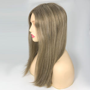 Perruque EMEDA multidirectionnelle Skin Top perruques de cheveux humains vierges européens casher perruque juive fabriquée - Product Image 3