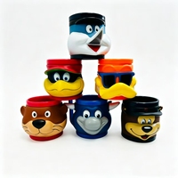 Tasse à crème glacée et gobelet à eau personnalisés avec modèle de visage d'animal 3D, nouveauté promotionnelle pour les enfants, cadeaux de fête et d'anniversaire