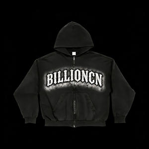 Conjunto Deportivo de Invierno para Hombre, 100% Algodón, Sudadera con Capucha y Cremallera, Pantalones Deportivos, Impermeable, Cortavientos, Corte Holgado, Estampado y Bordado - Product Image 3