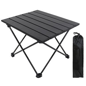 Mesa Auxiliar para Exteriores, Ligera, Compacta, Plegable, con Superficie de Aluminio, Portátil, para Camping, Mesa de Metal para Picnic - Product Image 1