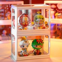 Boîte de rangement empilable en acrylique transparent pour figurines d'action et objets de collection Pop Mart