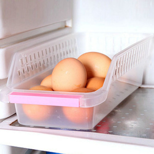 Boîte de rangement pour réfrigérateur, forme rectangulaire avec poignée, pour la conservation des aliments dans la cuisine - Product Image 3