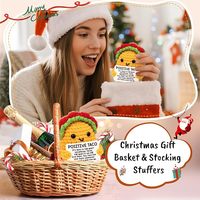 Positive Crochet Taco Cadeau De Noël pour Enfants À La Main Crochet Décor À La Maison En Peluche Porte-clés Crochet Poupée À La Main Amigurumi