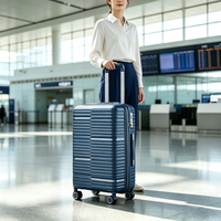 Valise de voyage chic et légère en PP, résistante à l'usure, avec serrure TSA, bagage cabine pour voyages d'affaires en avion, vente en gros