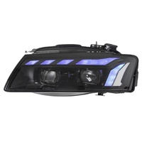 Nouveaux phares de remplacement pour Audi A5 avec lentille de projecteur 2008-2012, feux de jour LED dynamiques, 12V 36W 4000 Lm 3000K, garantie 1 an