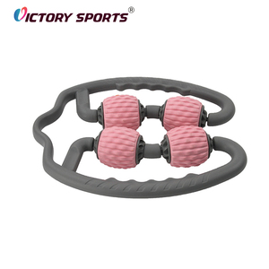 Klaar om te verzenden Draagbare Roze 4-Ballen Nek- en Kalfspier <span class=keywords><strong>Massage</strong></span> Roller Stick voor Benen - Product Image 3