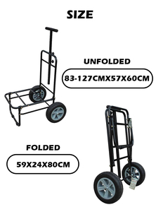 Складная тележка с двумя надувными большими колесами для рыбалки аксессуары - Product Image 3