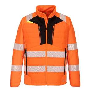 PORTWEST - DX473OBRS DX4 High visibility <b>orange</b>/black Hybrid Baffle <b>jacket</b> - EAN 5036108361670 <b>HI</b>-<b>VIS</b> WORKWEAR - Product Image 1