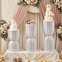 Socle à gâteau en PVC de 1,6 mm d'épaisseur, rond et creux, pour table de desserts, supports à fleurs pour décorations de centre de table de mariage