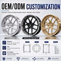 Jantes forgées 18 19 20 21 22 pouces 5x112 5x114.3 5x120 Argent brossé Concaves profondes pour BMW M Mercedes AMG Audi RS