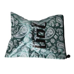 高品質高級シルク生地ポーチファッションデザイナー服包装ジッパーバッグカスタムサテン帽子ダストバッグ包装用 - Product Image 3