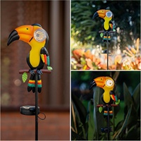 Nouvelle conception brevetée petits yeux LED rotatifs 360 effet clignotant réaliste simulé lumières de pelouse de jardin solaire