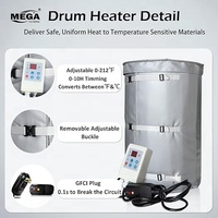 Chauffe-tambour MEGA YUNENG 55 gallons 120V en tissu Oxford imperméable, alliage de nicrome 1500W, portable, à poser au sol, pour usage extérieur