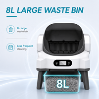 Bac à litière automatique intelligent 68L avec application Tuya, toilette pour animaux de compagnie de grande capacité pour les maisons multi-chats