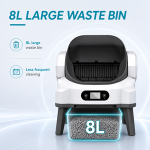 Bac à litière automatique intelligent 68L avec application Tuya, toilette pour animaux de compagnie de grande capacité pour les maisons multi-chats - Product Image 4