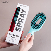 Sikat Rambut Anti-Statis Wanmei 2-in-1 Sikat Rambut dengan Semprotan yang Meluruskan, Menyegarkan, dan Menghaluskan Rambut, Sisir Pijat Rambut, Sisir Rambut
