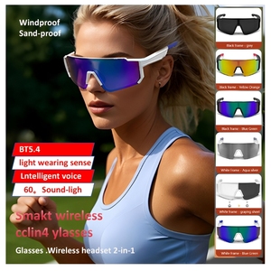 Nouvelles Lunettes de Soleil Intelligentes de Luxe avec Haut-parleur <span class=keywords><strong>Sans</strong></span> <span class=keywords><strong>Fil</strong></span>, Casque Audio Bluetooth 5.4 et Fonction Musique Sportive - Product Image 1