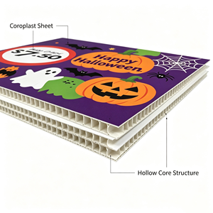 Panneau de signalisation de stand de marché d'Halloween, en PVC découpé sur mesure, graphiques personnalisés, imperméable pour extérieur et foire - Product Image 4