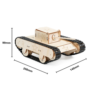 Kit de modèle de char à télécommande en bois DIY OKYN-G5423, jouet éducatif STEM pour enfants, vente en gros - Product Image 3