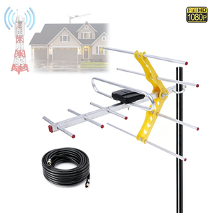 <span class=keywords><strong>Antenne</strong></span> Yagi HDTV 1080P d'extérieur avec <span class=keywords><strong>câble</strong></span> de 10 m, portée de 60 milles, <span class=keywords><strong>antenne</strong></span> <span class=keywords><strong>TV</strong></span> numérique Yagi DTMB pour les chaînes locales gratuites - Product Image 1