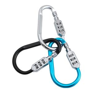 Khóa móc chìa khóa không cần chìa, màu xanh dương, <span class=keywords><strong>3</strong></span> số, kiểu kẹp, móc khóa, móc treo, dùng cho du lịch ngoài trời, dây cáp, mũ bảo hiểm, dây xích - Product Image 5