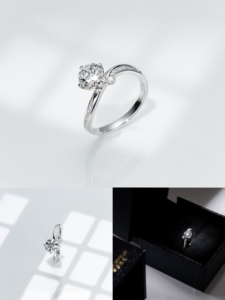 Solitaire Lab Grown <span class=keywords><strong>Diamond</strong></span> Ring 4-Prong Platinum Configuração Proposta Anel de Noivado IGI <span class=keywords><strong>Certified</strong></span> Custom Made - Product Image 5