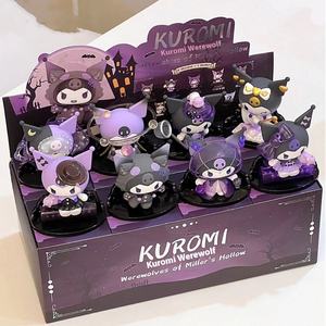 Kulomi figurines d'action en PVC faites à la main loup-<span class=keywords><strong>garou</strong></span> tuer série Halloween thème violet décor de bureau de Kulomi pour jouer - Product Image 4