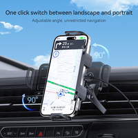 Nouveaux produits tendances : Gadgets électroniques – Support de chargeur sans fil pliable pour voiture avec rotation à 360° et anti-tremblement 15W pour iPhone
