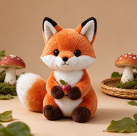 Peluche d'animal de la forêt mignonne et personnalisée : raton laveur, renard, pingouin, corgi, hamster, lapin – Cadeau idéal pour enfants
