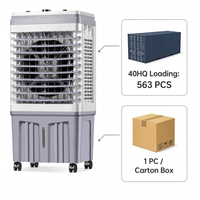 Ventilateur tour humidificateur rafraîchisseur d'air évaporatif domestique FJ-820DL, débit d'air 4500 CMH, 70W, 220V-240V, 50Hz/60Hz, 3 vitesses