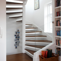 DAIYA chine escalier spirale avec balustrade personnalisée escalier noir semelle en bois