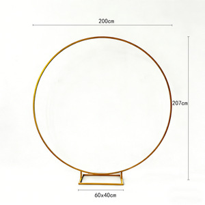 Arco de Casamento em Metal Dourado de 2m, Suporte Floral Ajustável e Durável para Decoração de Eventos e Festas de Aniversário - Product Image 5
