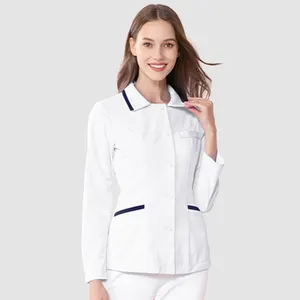 Uso ospedaliero Uniforme del collare del manicotto lungo giù infermiera Infermiera uniforme cappotto