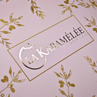 Boîte pliante pour biscuits personnalisée avec logo en or estampé, laminage mat, recyclable, rose, pour l'expédition de produits alimentaires, emballage de boulangerie, petite taille