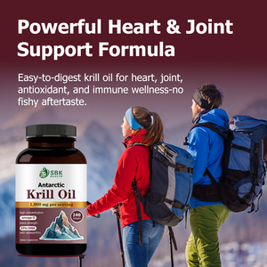 Huile de Krill Certifiée Halal en Gros, Capsules Molles d'Huile de Krill Pure, Favorisent la Santé Osseuse, Oméga 3 Antarktique en Capsules Souples - Product Image 6