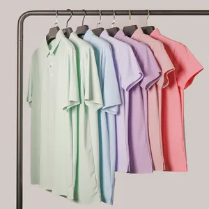 पुरुषों के लिए थोक कस्टम लोगो पॉलिएस्टर स्पैन्डेक्स वृहदाकार ग्राफिक प्रिंट प्रदर्शन गोल्फ कपड़े वर्कवियर उभरा हुआ पोलो शर्ट
