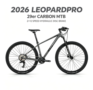 2026 Leopardpro 29 pouces VTT léger et durable en fibre de carbone 2x12 vitesses style <span class=keywords><strong>vintage</strong></span> portable avec freins à disque hydrauliques - Product Image 1