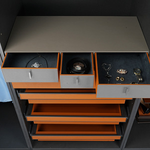 Clothing Organizer Drawer Style <b>Storage</b> Box Rectangle Leather Material Closet Use Standing Type Solid Color P 01 - Product Image 2