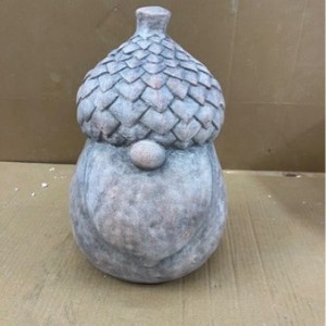 Ornement de sol en forme de cône de pin, 22x18.5x35cm, résistant aux intempéries, décoration de jardin, artisanat, décoration extérieure - Product Image 1