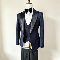 Costume homme fait main orné de strass et de sequins, ensemble 3 pièces : veste à simple boutonnage, gilet et pantalon, smoking scintillant pour mariage, bal de promo et soirée
