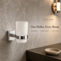 Support simple pour verre en acier inoxydable et alliage de zinc, ensemble d'accessoires de salle de bain assortis, vente en gros, logo personnalisé, OEM, ODM, ISO9001, CE